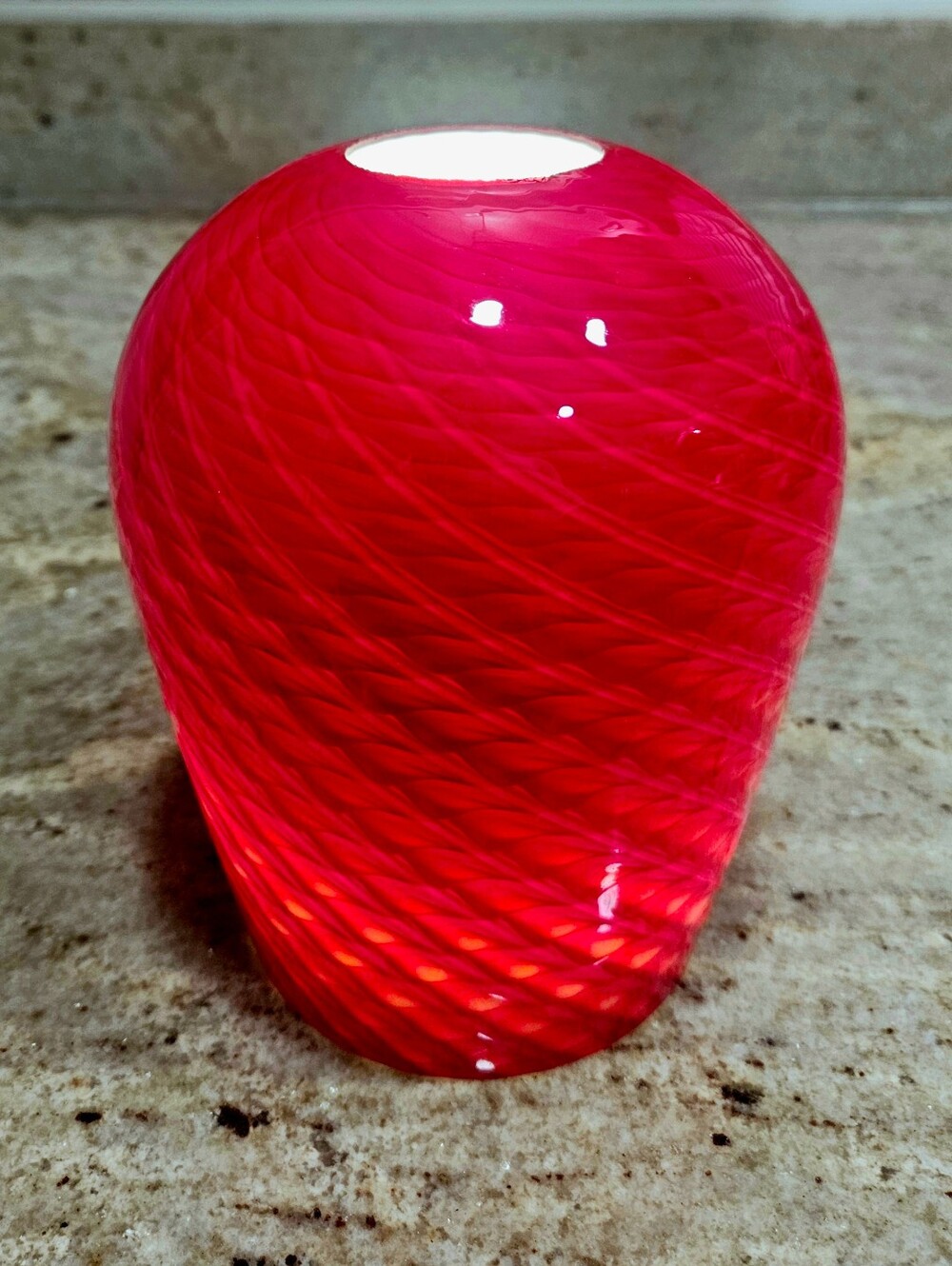 Murano Style Red Hand Blown Glass Pendant Light Shade